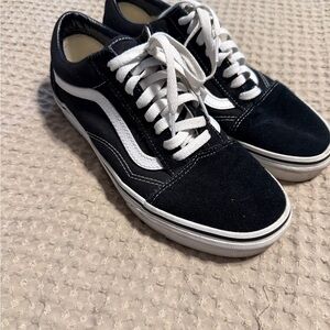 Vans Black and White Low-Top Sneakers